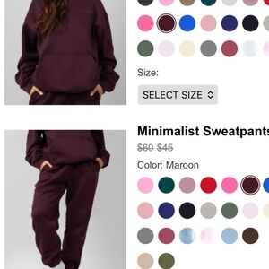 Cozy Burgundy Hoodie and Sweatpants Set
